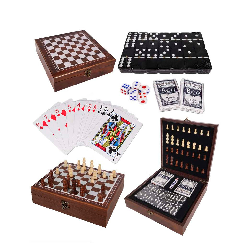 JUEGO AJEDREZ 4 EN 1 DOMINO-CARTAS