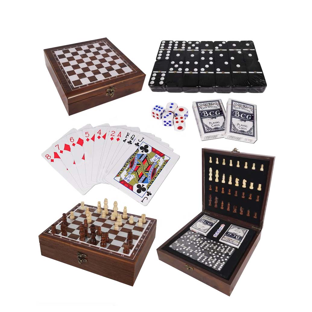 JUEGO AJEDREZ 4 EN 1 DOMINO-CARTAS