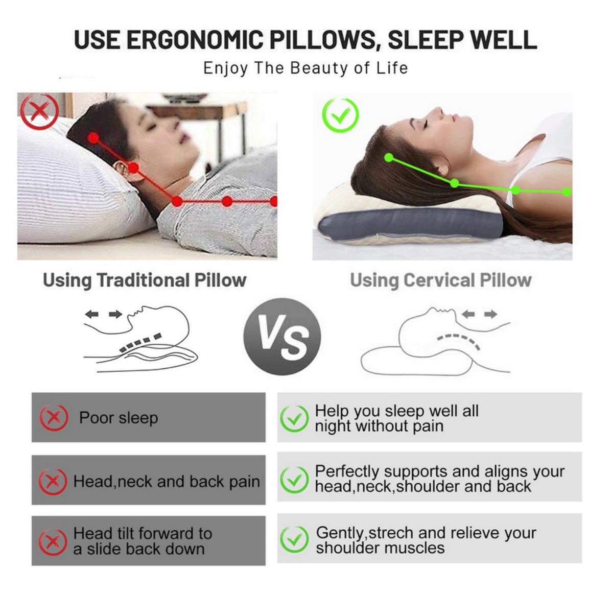 ALMOHADA CERVICAL 74 X 48 CM