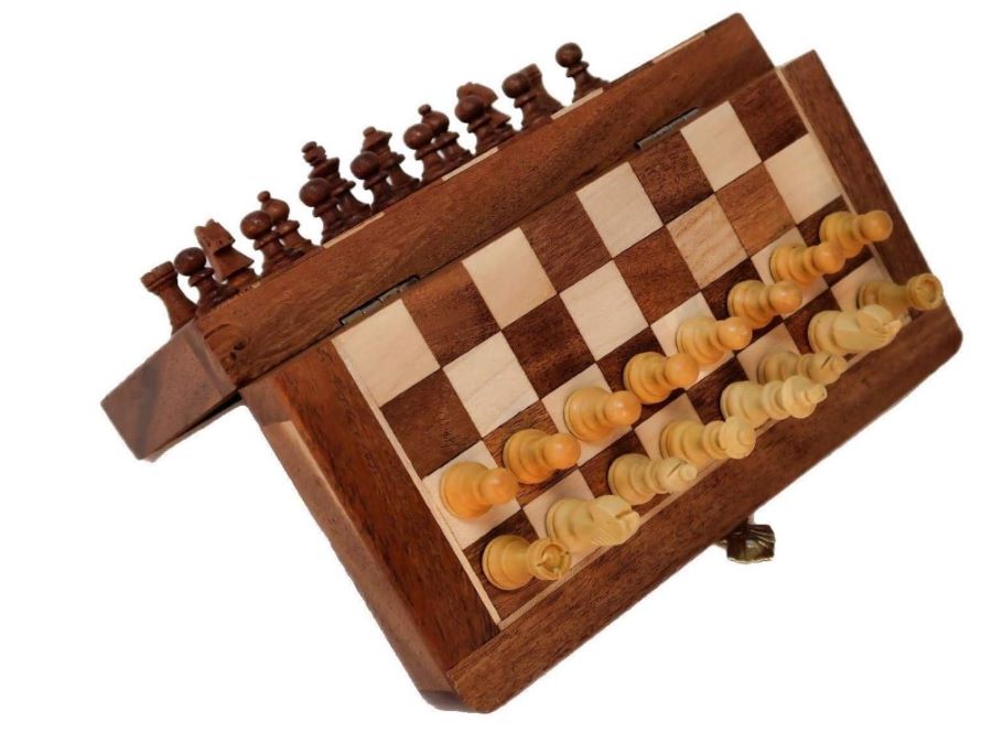 JUEGO AJEDREZ MAGNETICO DE MADERA