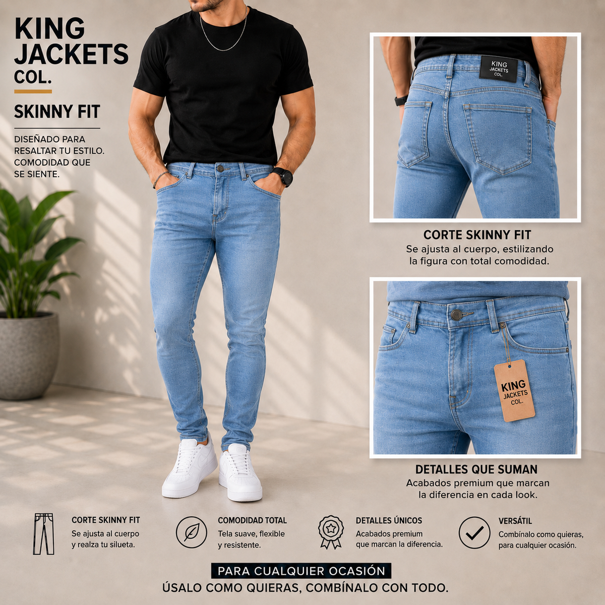 JEAN PARA HOMBRE CLÁSICO REF. 25-903