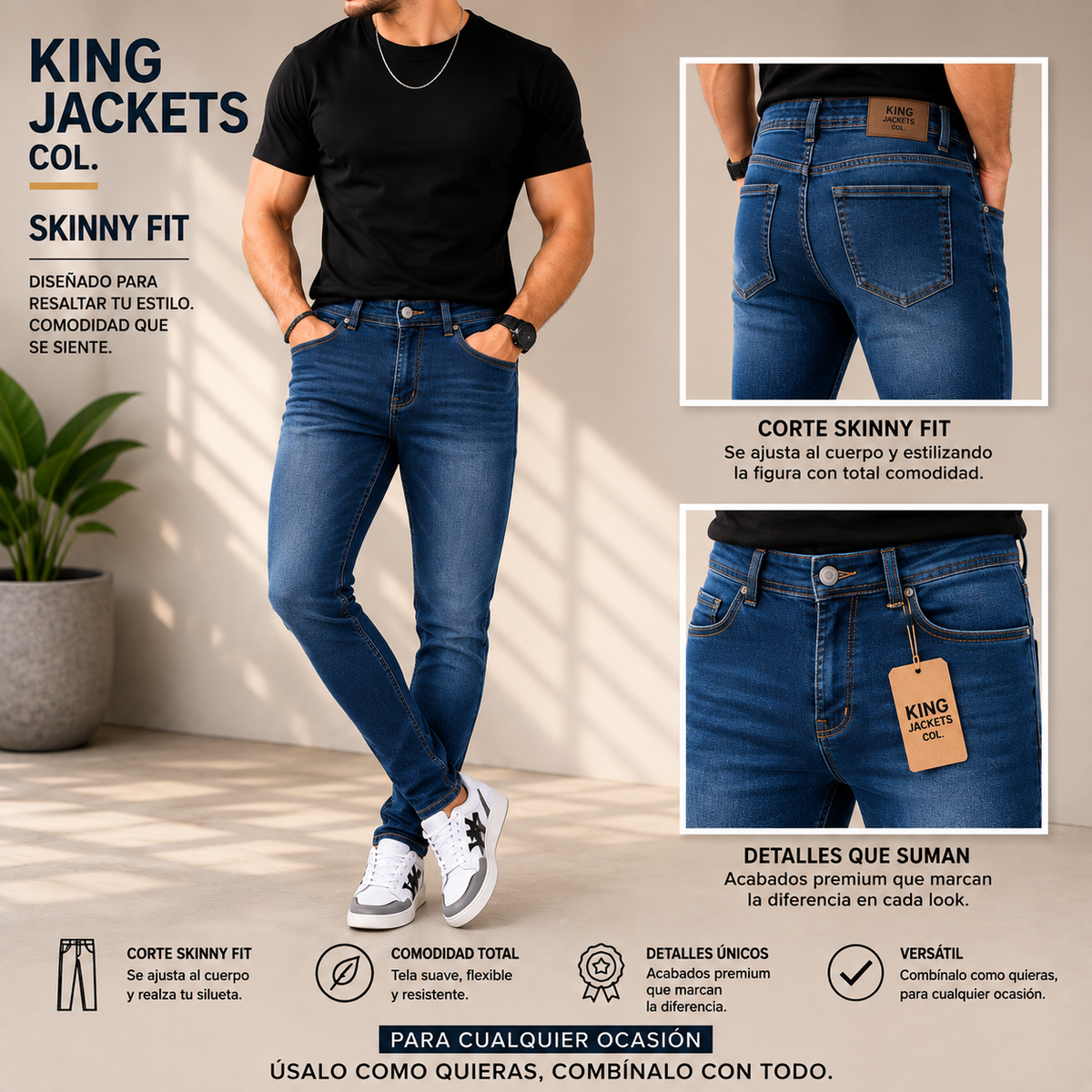 JEAN PARA HOMBRE CLÁSICO REF. 25-903