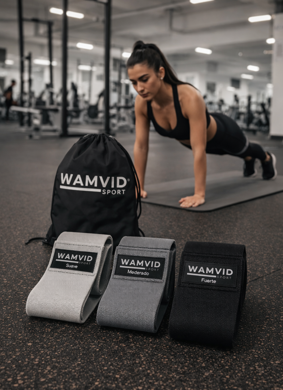 BANDAS ELASTICAS ENTRENAMIENTO EN TELA X3 TONOS GRISES
