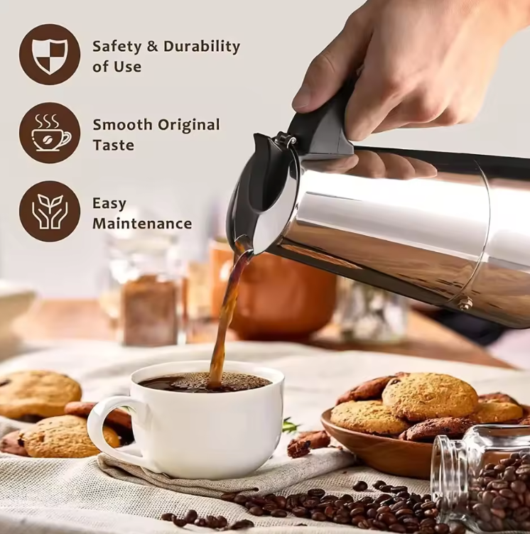 CAFETERA ITALIANA MOKA ESPRESSO 9 TAZAS