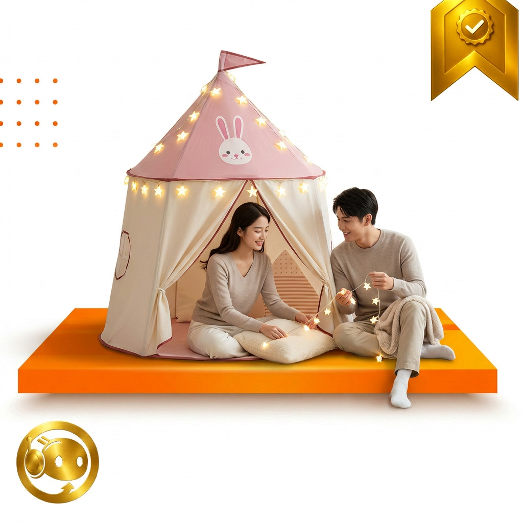 CARPA CASTILLO CON LUCES LED