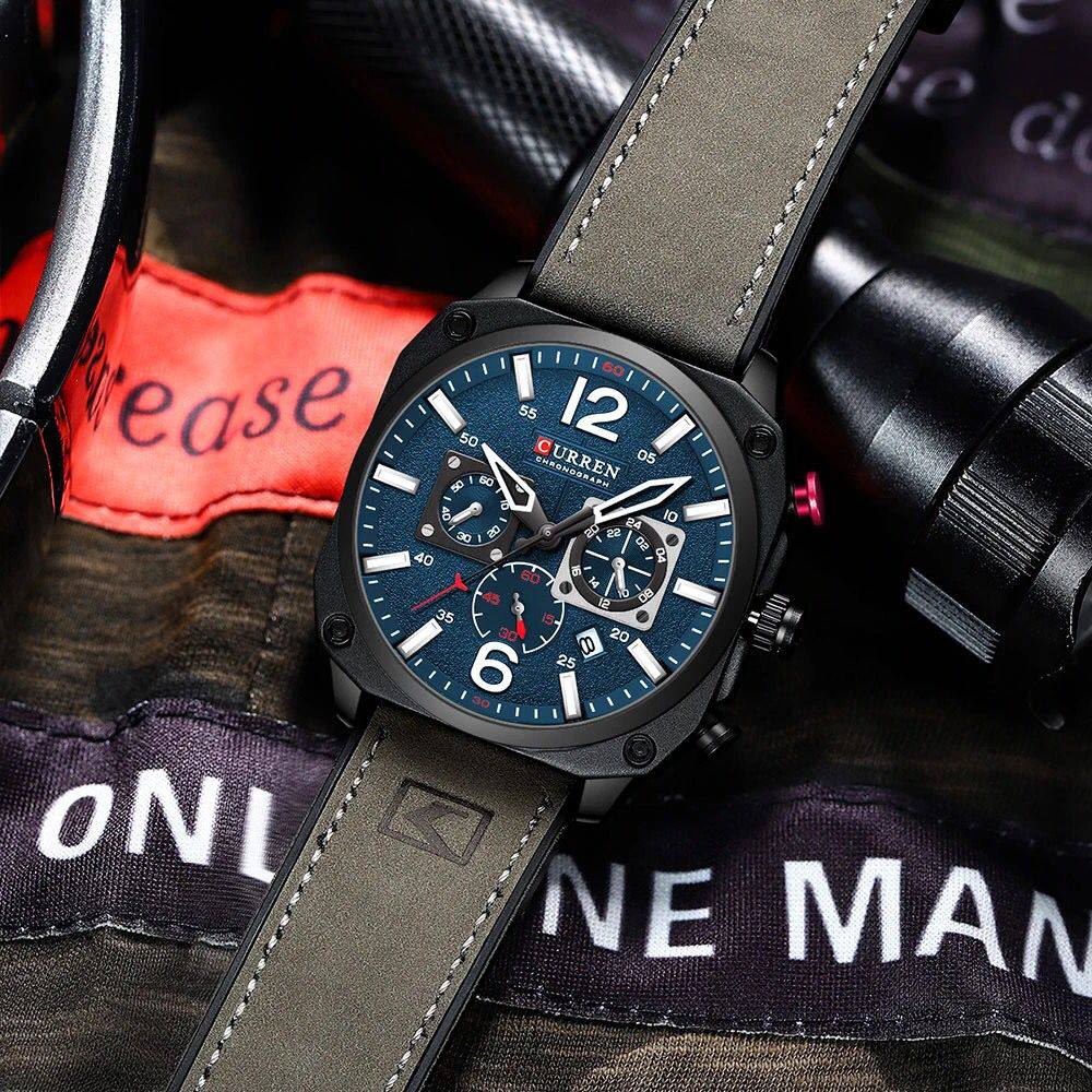 RELOJ CURREN 8398 CUERO HOMBRE