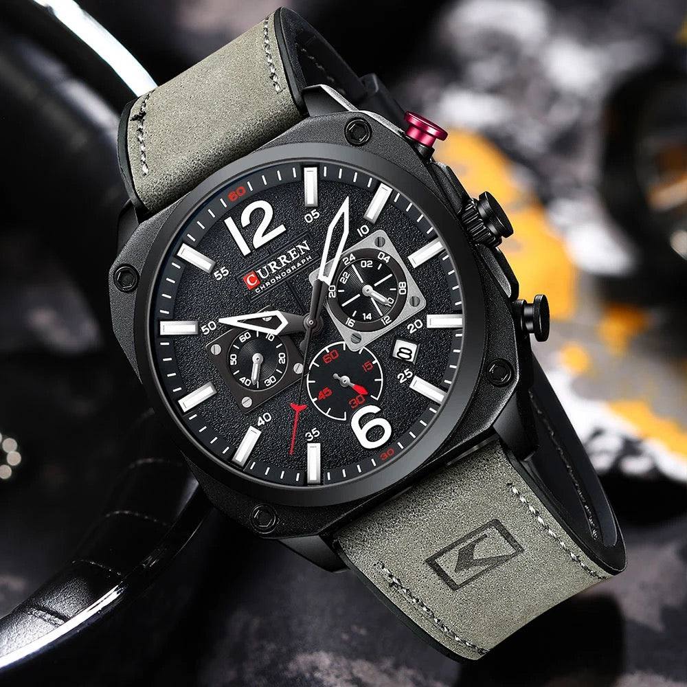 RELOJ CURREN 8398 CUERO HOMBRE