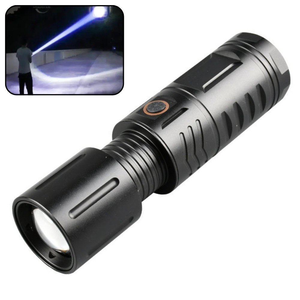 LINTERNA TACTICA LED RECARGABLE USB ZOOM