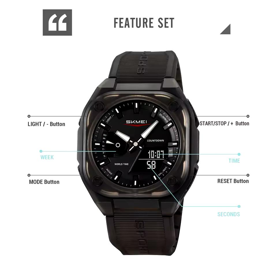 RELOJ SKMEI 2328 DOBLE HORA