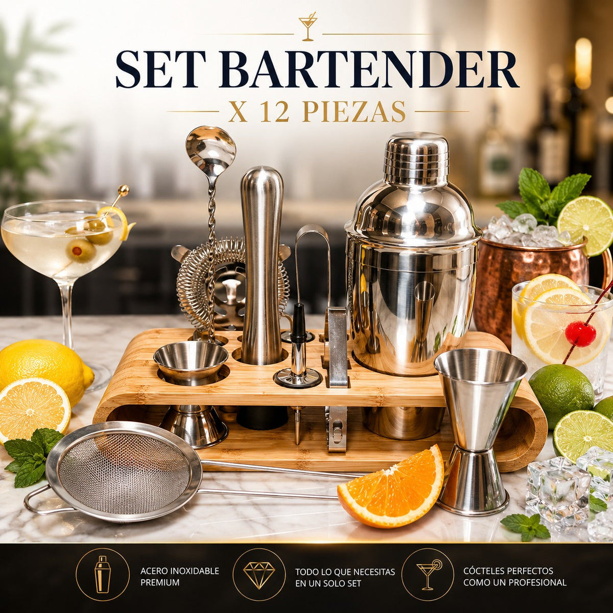 SET DE COCTELERIA PROFESIONAL