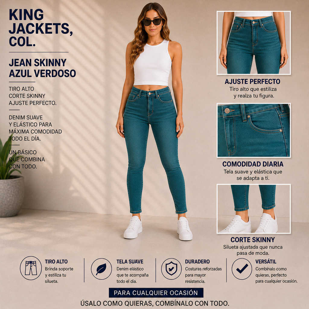 JEAN PARA DAMA SKINNY CLÁSICO REF. 101-1